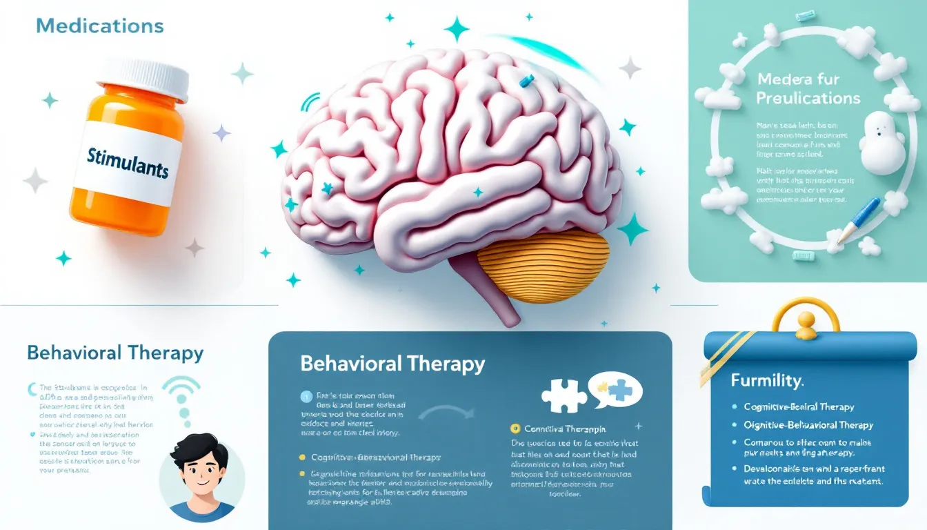 A visual representation of various ADHD treatment options.