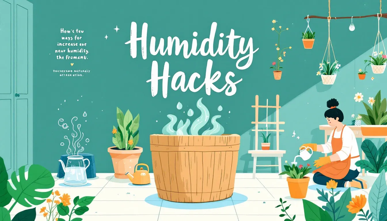 Creative ways to increase humidity naturally, including boiling water and indoor plants.