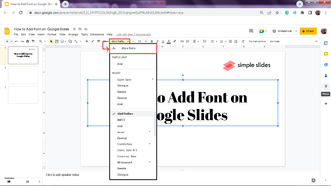 How to Add Fonts to Google Slides  