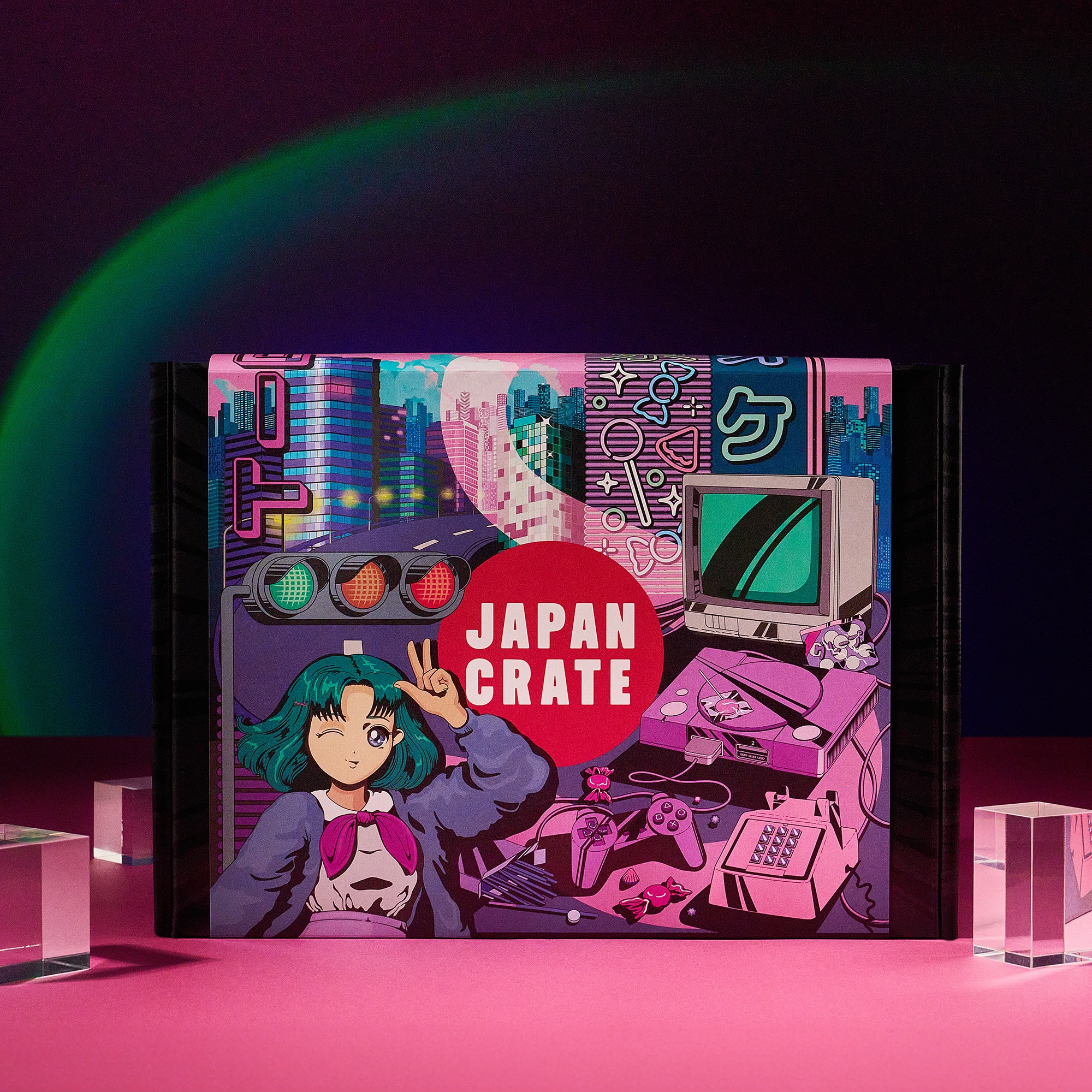 First impression of the Retro Anime crate, displaying the box art of the month