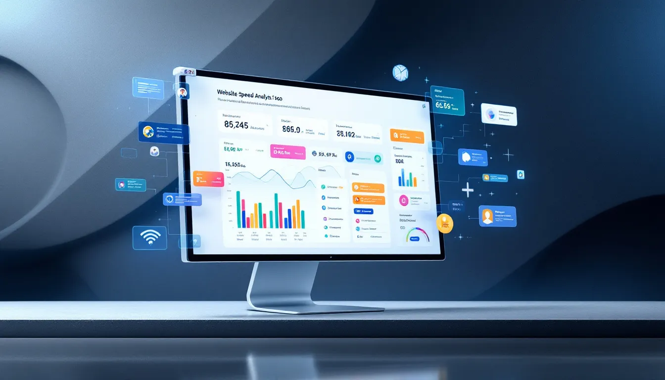 A computer screen displaying website speed analysis tools for SEO optimization.