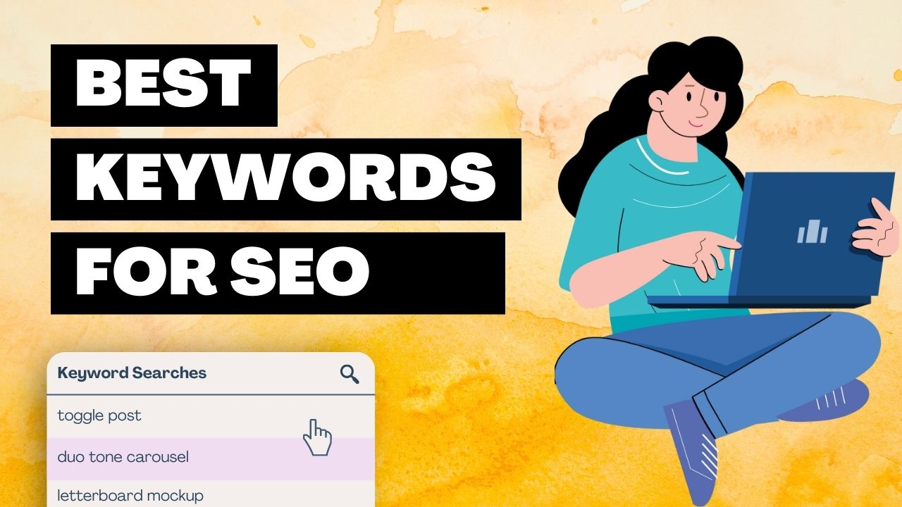People researching keywords on a laptop