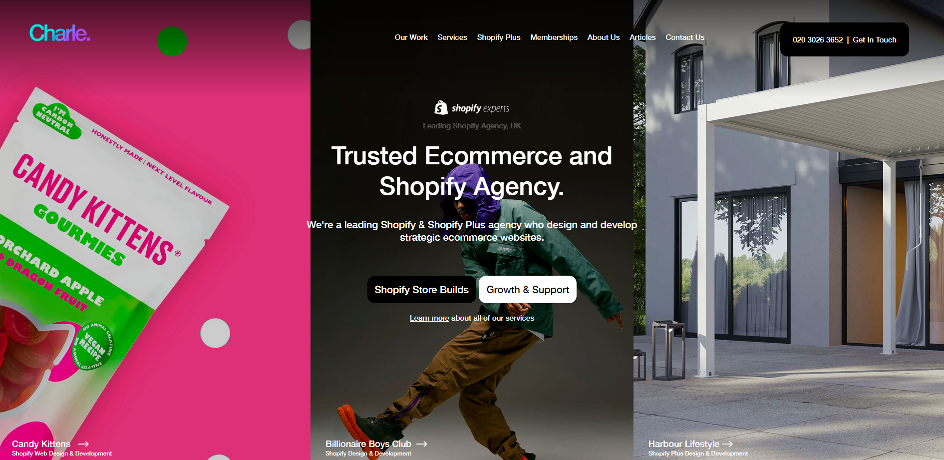 Charle Shopify Agency homepage
