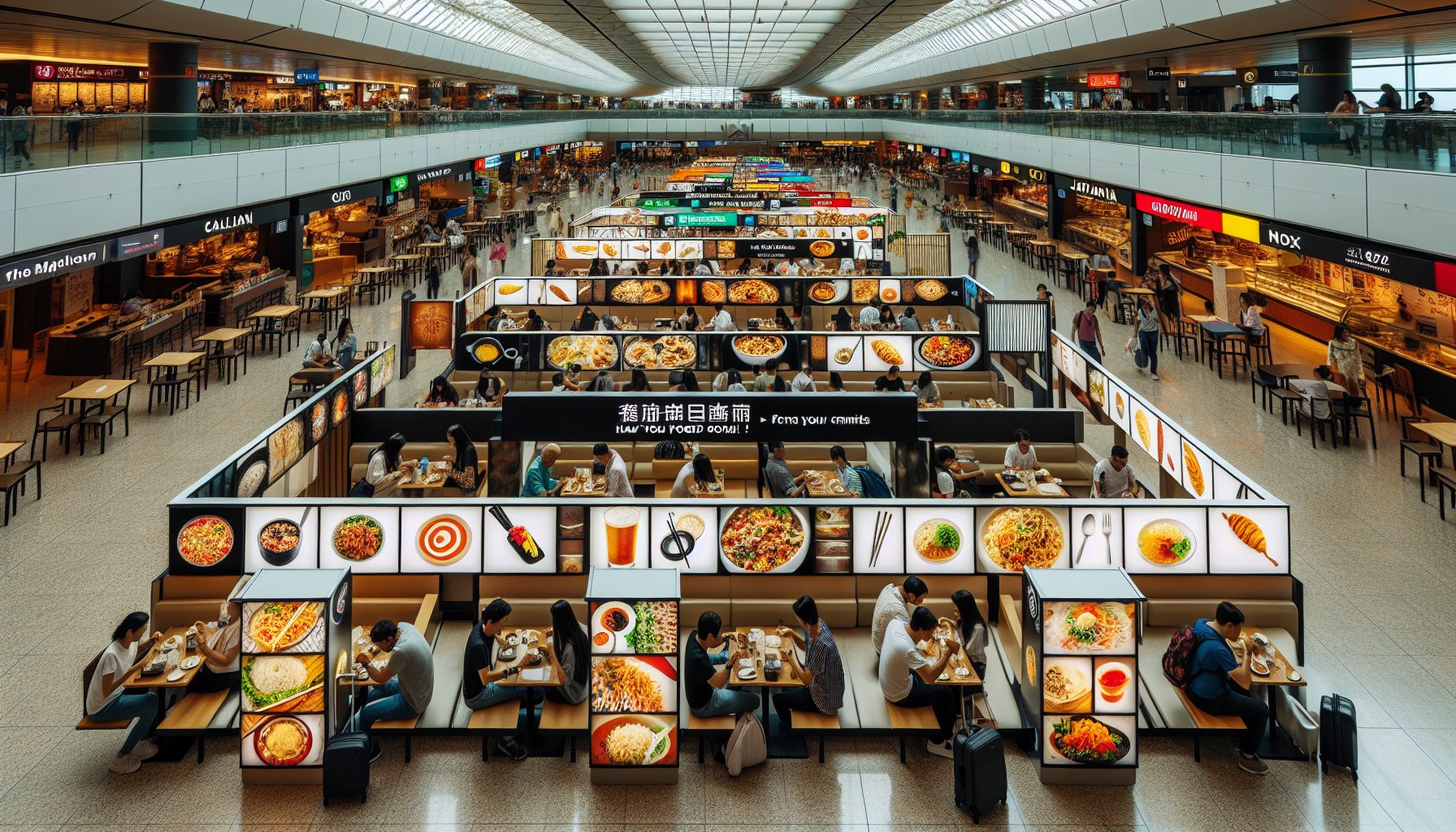 Variety of dining options at Terminal 1, JFK Airport