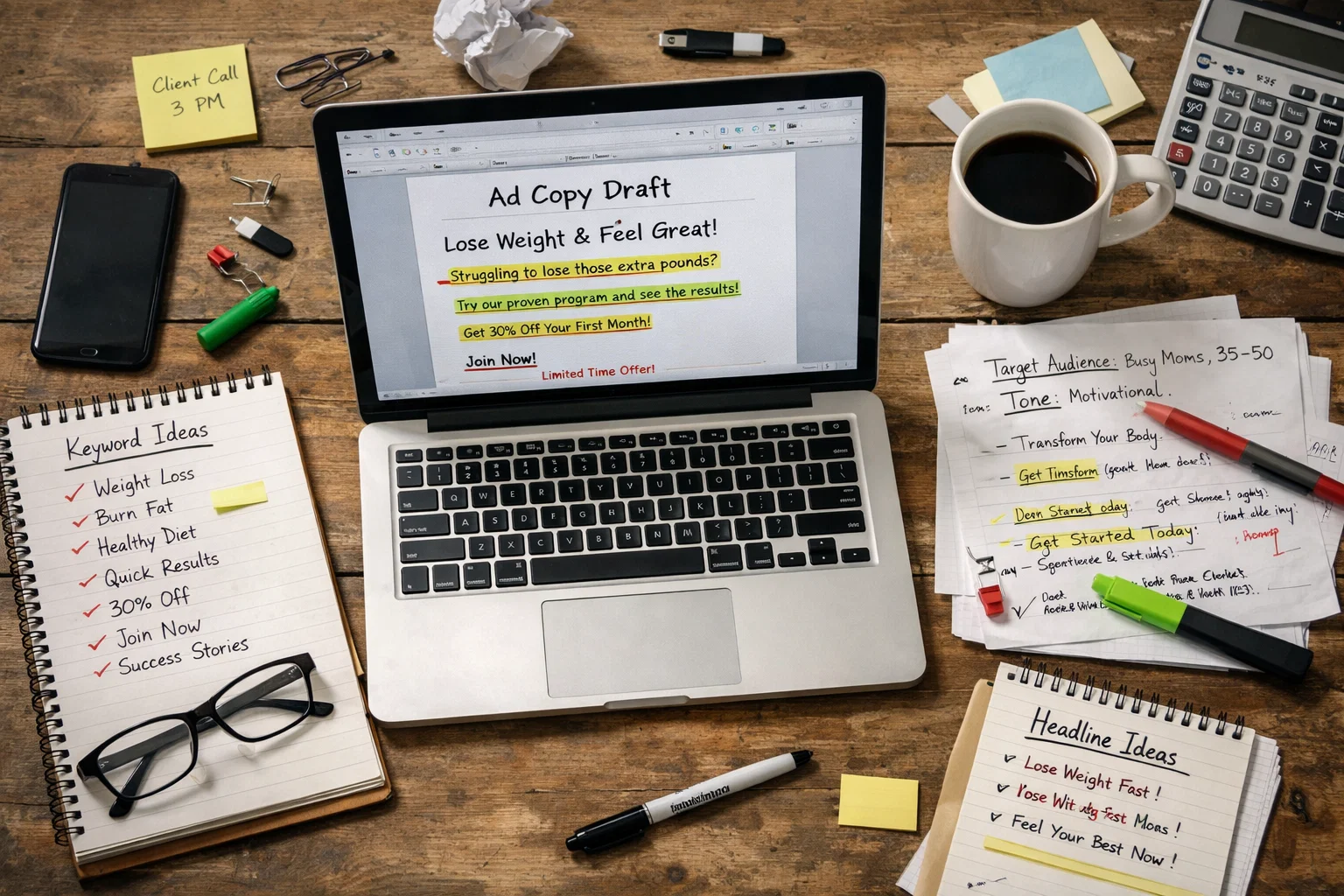 Writing PPC ad copy and keyword targeting based on search intent.