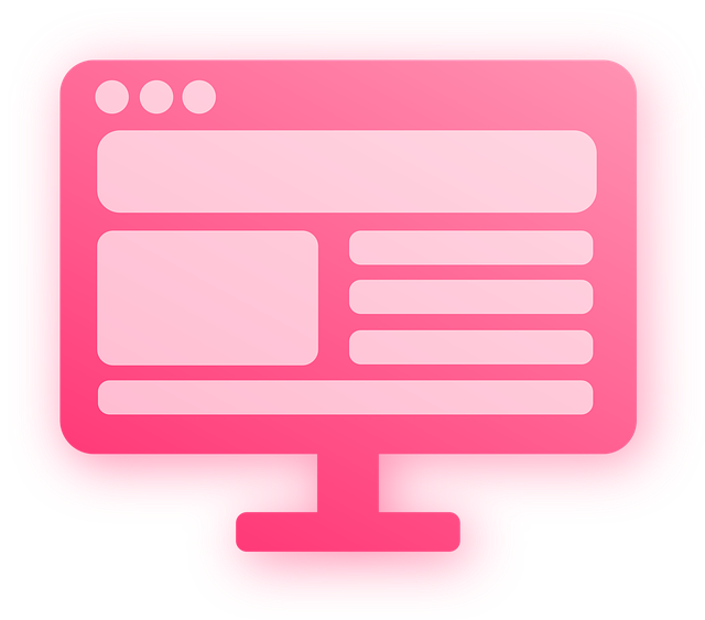 A pink monitor illustration