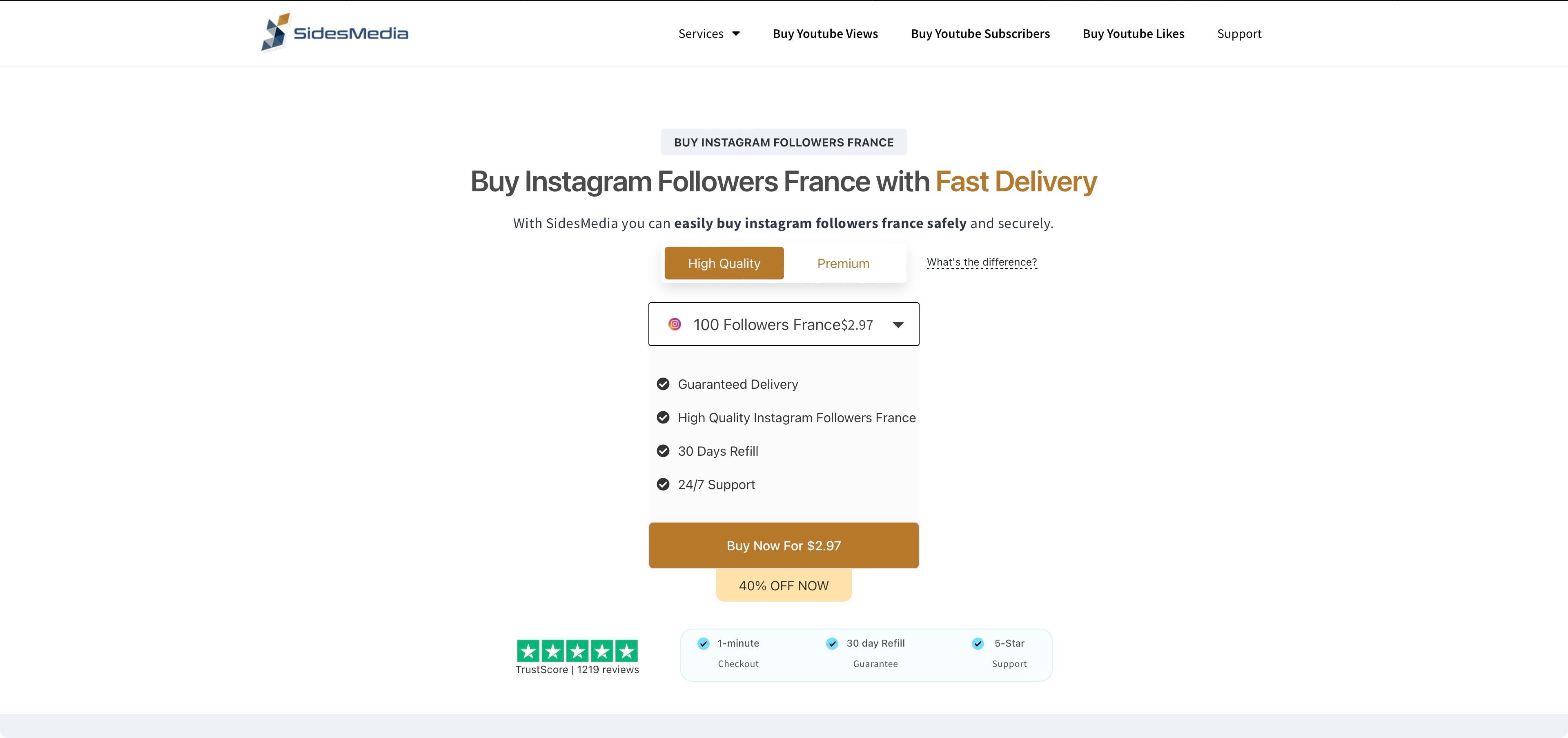 sidesmedia buy instagram followers france page