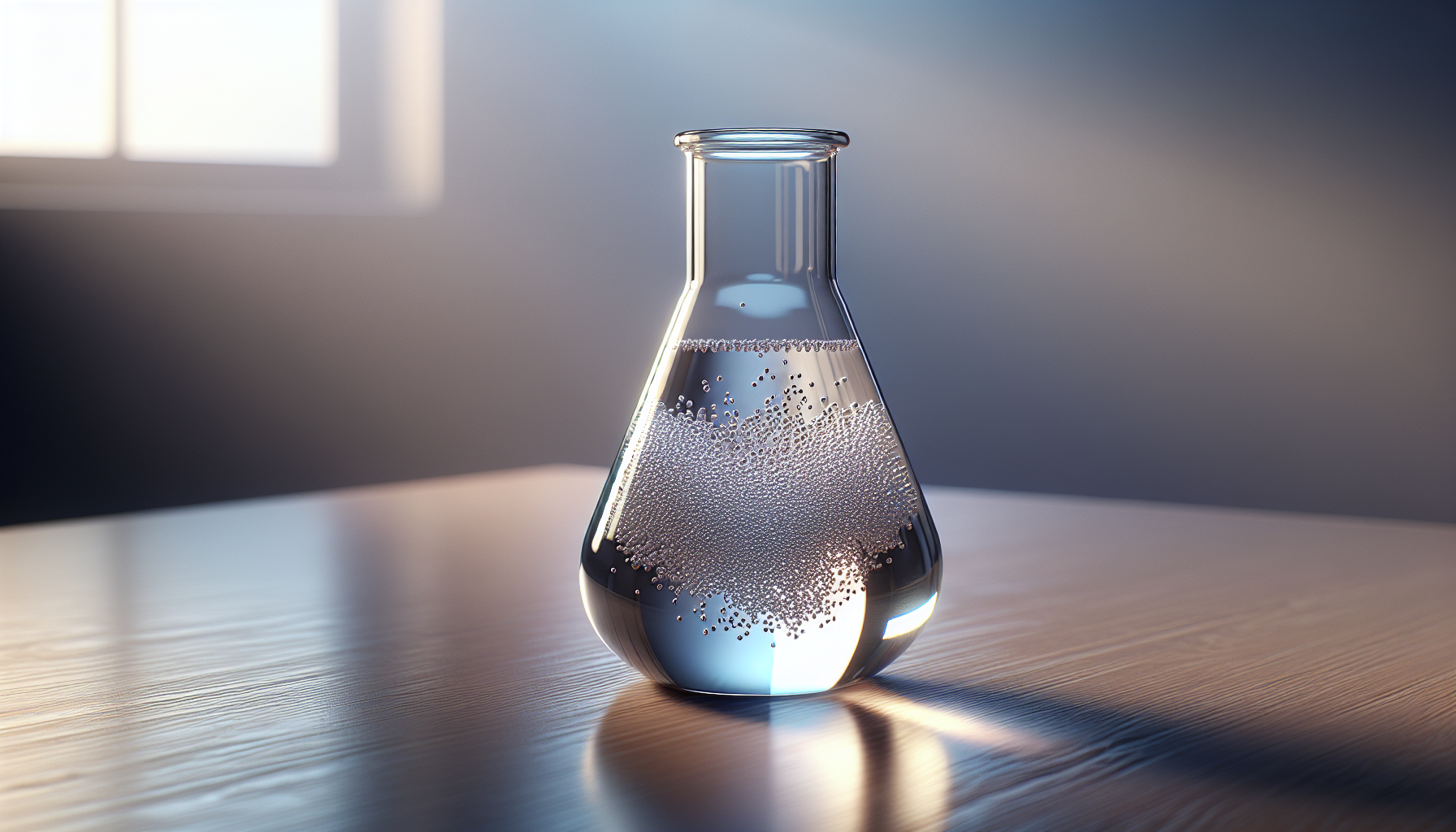 Isotonic solution in a laboratory flask