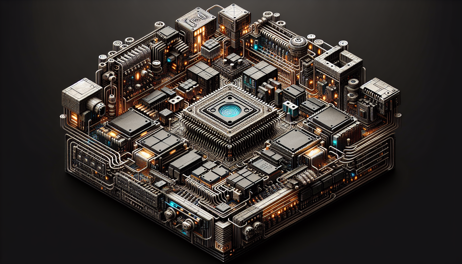 Illustration of a simplified 8-bit microcontroller architecture