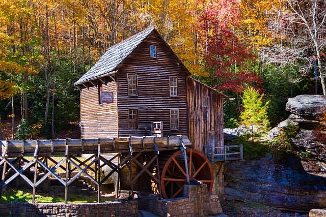 grist mill, babcock wv, state park