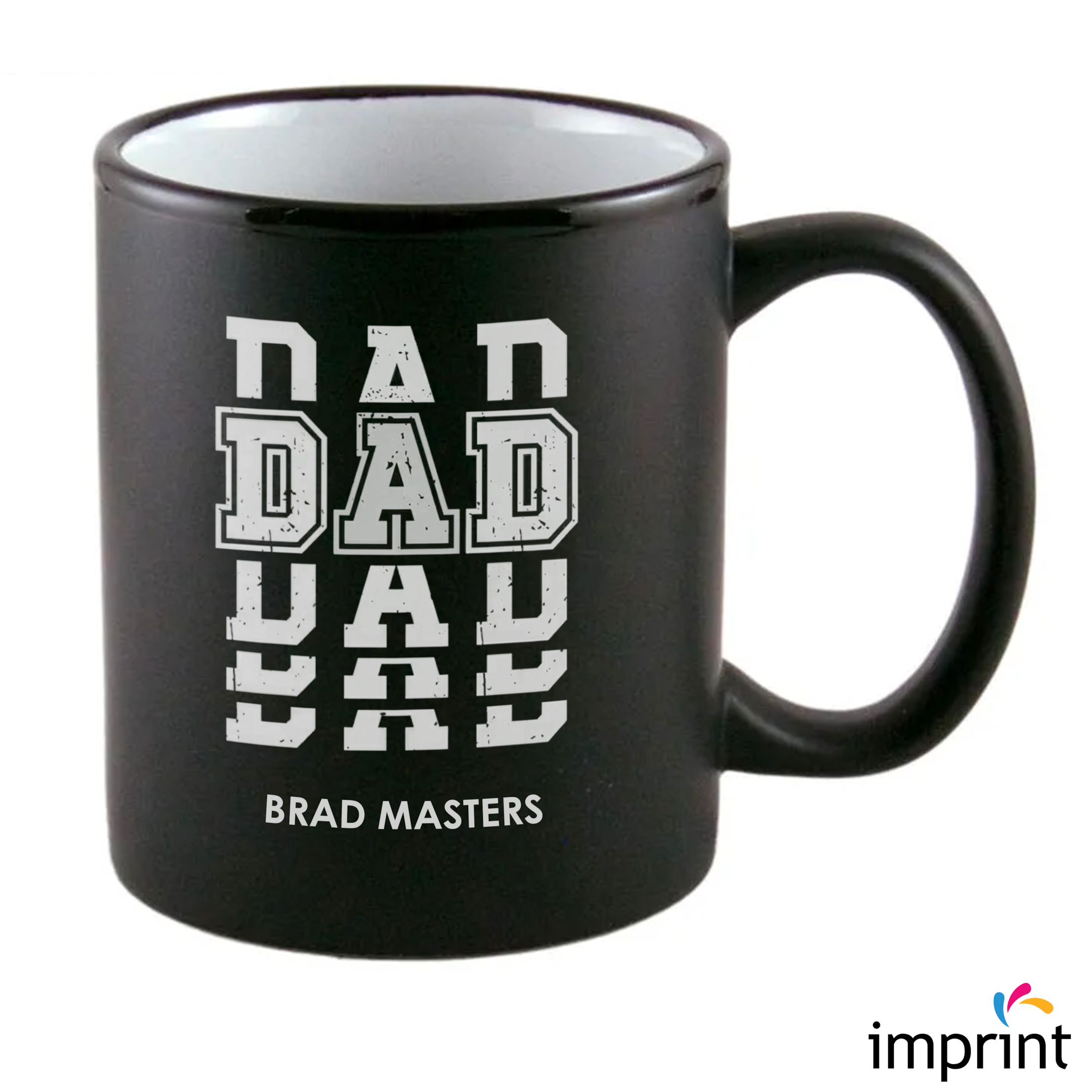black dad mug