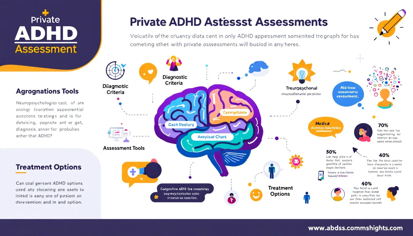 An illustration representing the concept of private ADHD assessment.