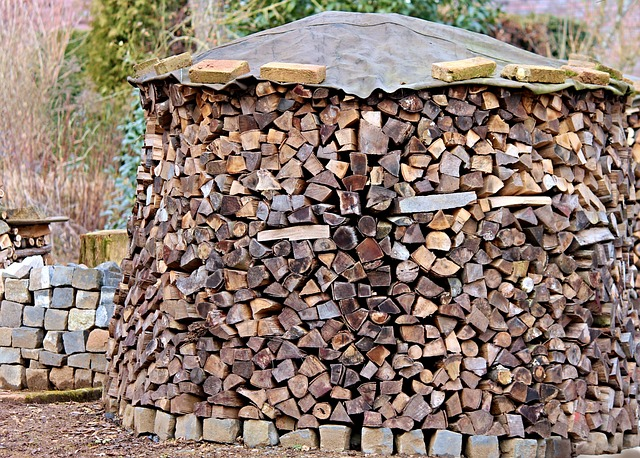 firewood, pile of wood, wood