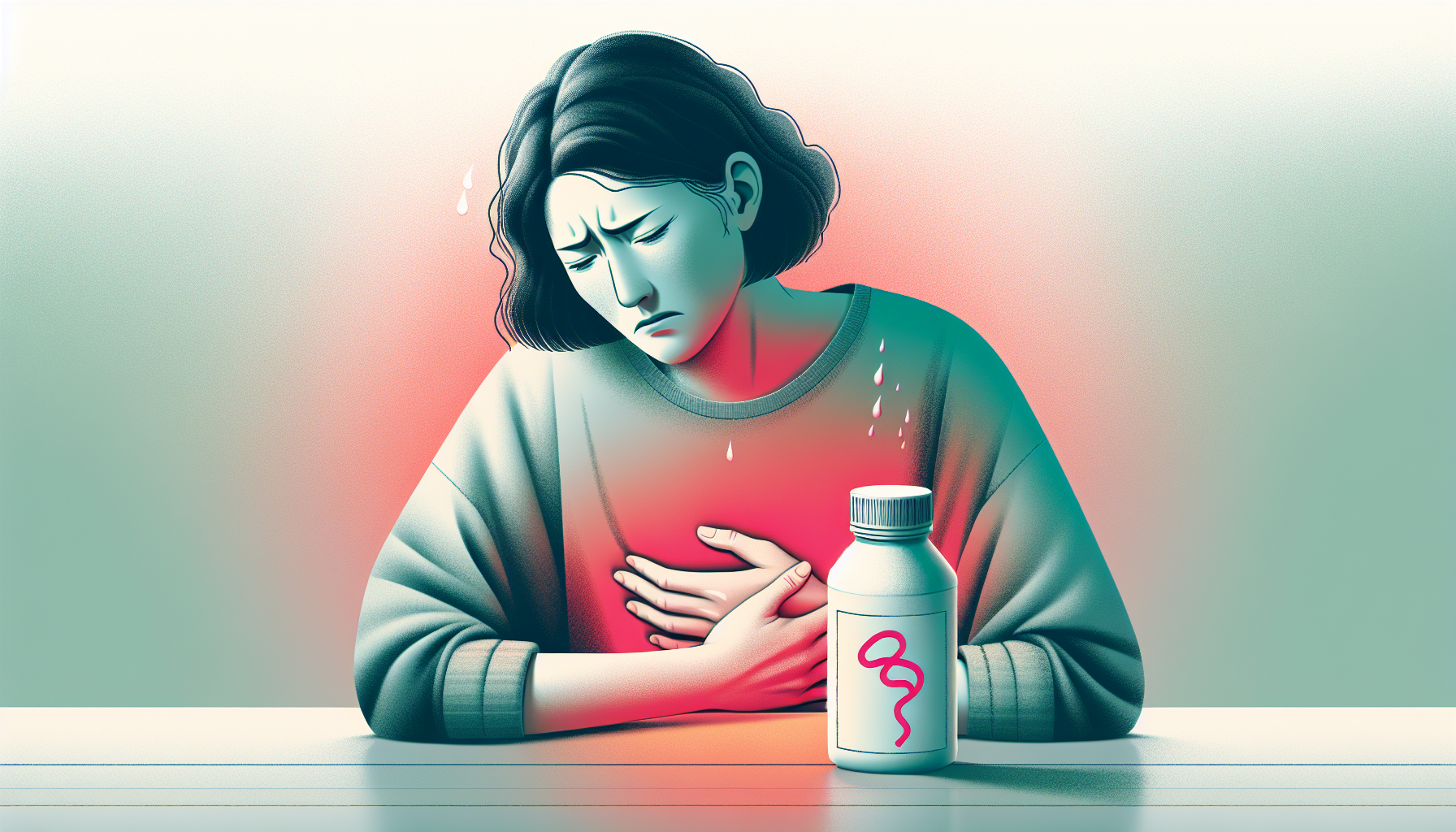 Woman experiencing gastrointestinal discomfort