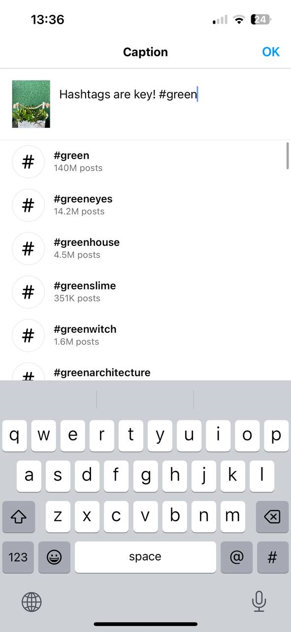 Hashtags on Instagram