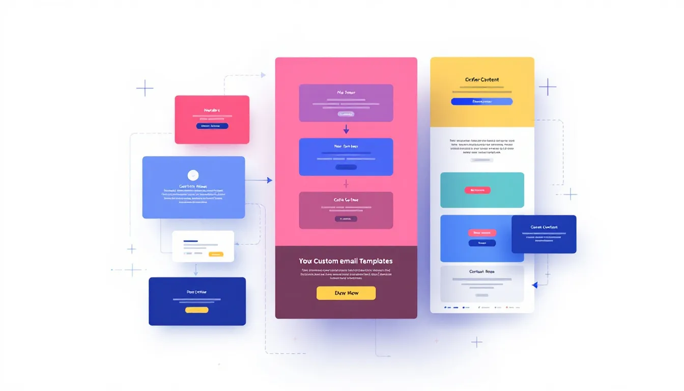 Custom email templates being created with a focus on design elements.