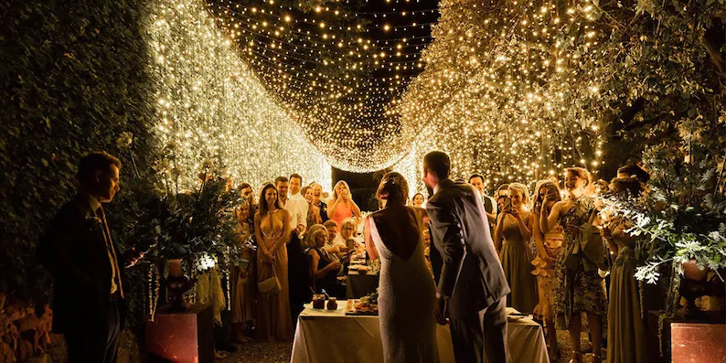Wedding Event Under Fairy Lights
