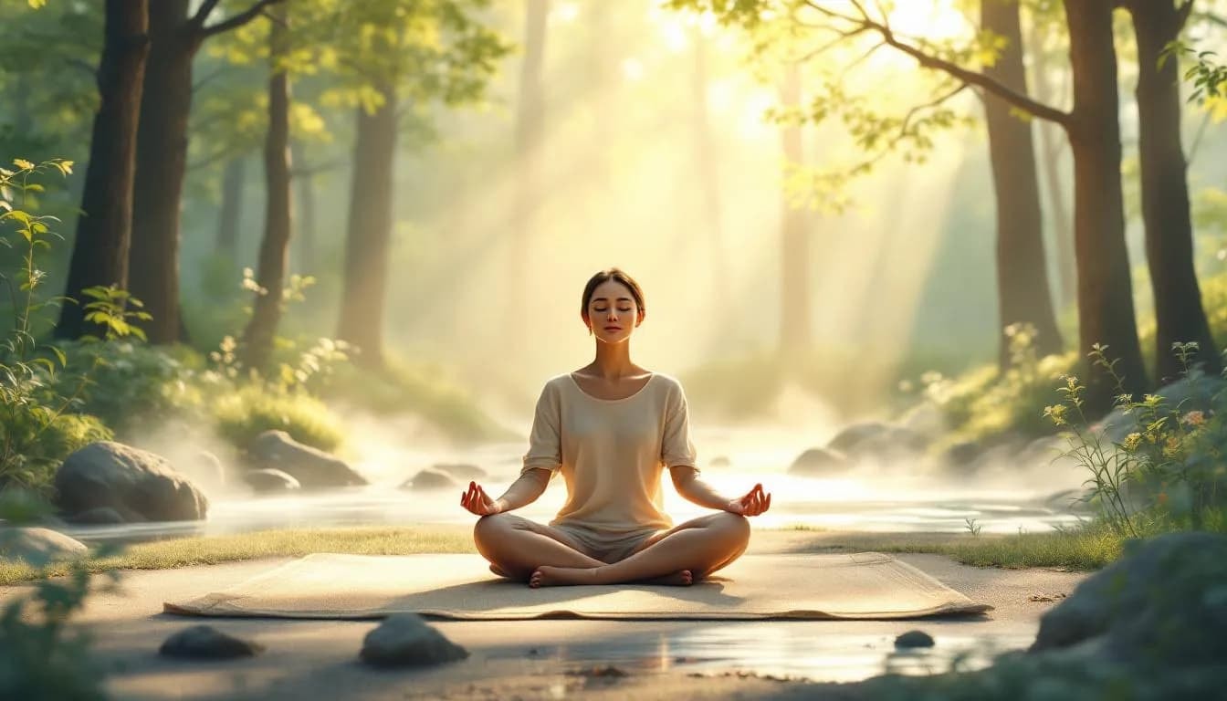 Eine Anleitung zur Durchführung einer Breathwork-Session, die eine entspannte Atmosphäre zeigt.