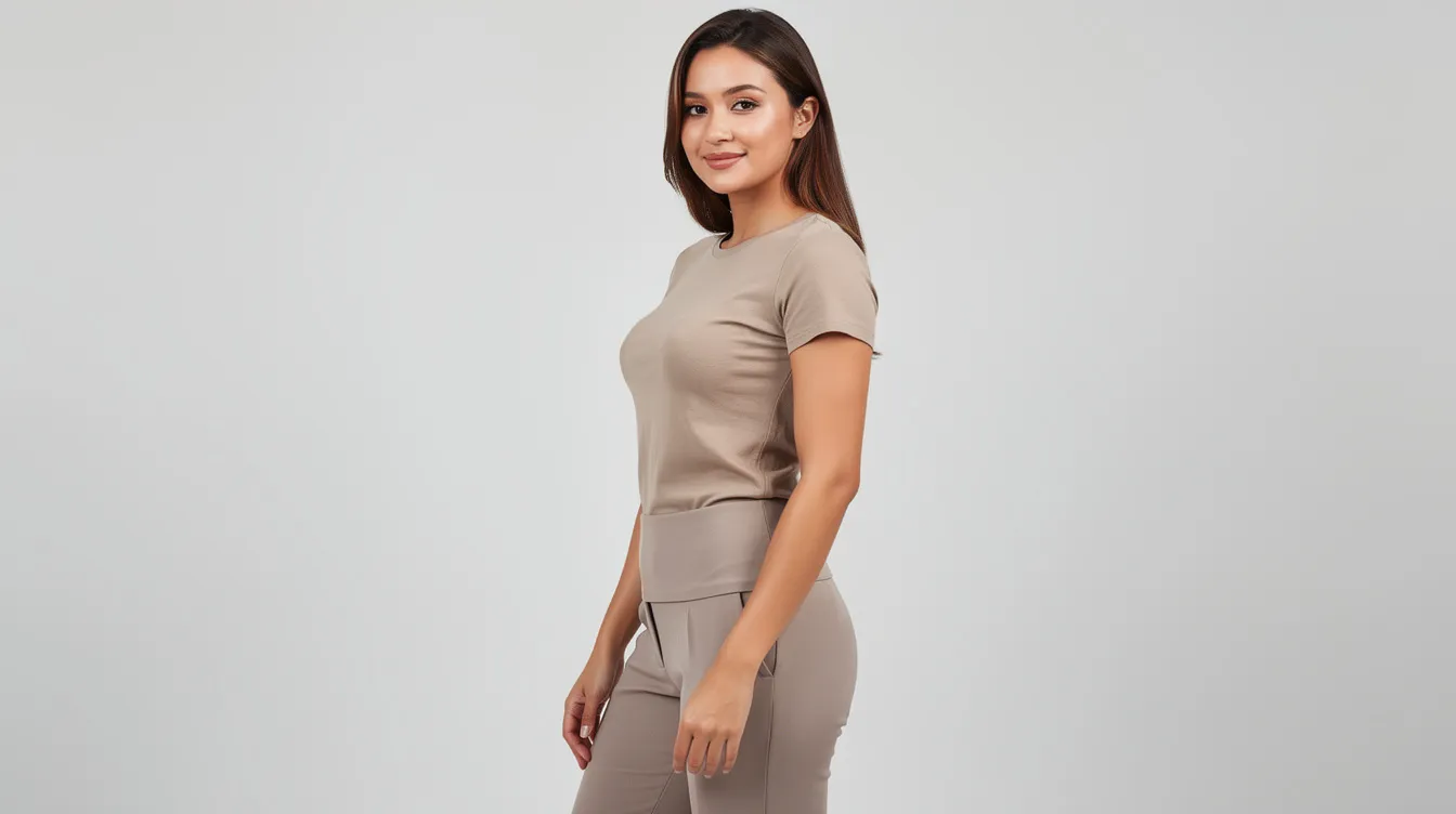 The image showcases a person in fitted clothing, displaying a natural-looking body contouring result that enhances their figure. This non-surgical butt lift reflects the body's natural collagen production, highlighting the effectiveness of collagen-stimulating injectables for achieving aesthetic goals with minimal downtime.