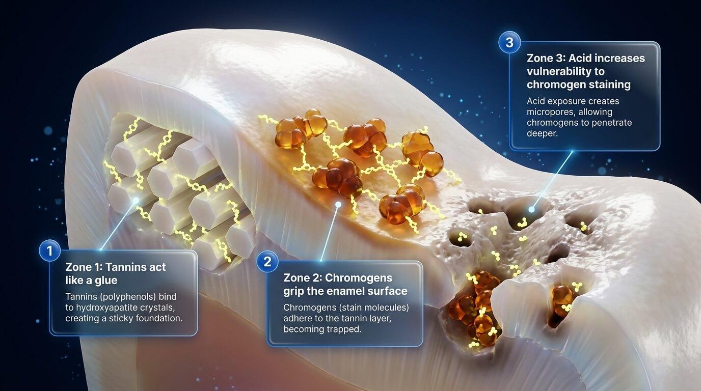 Tannins, Chromogens, and Enamel Porosity