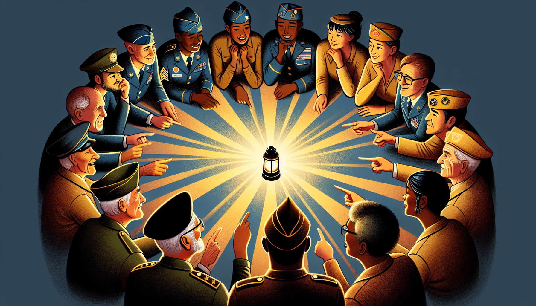 Illustration of real veterans sharing their stories