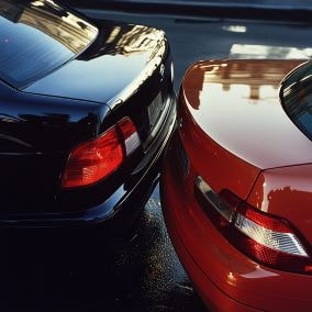 low impact car accident between two cars