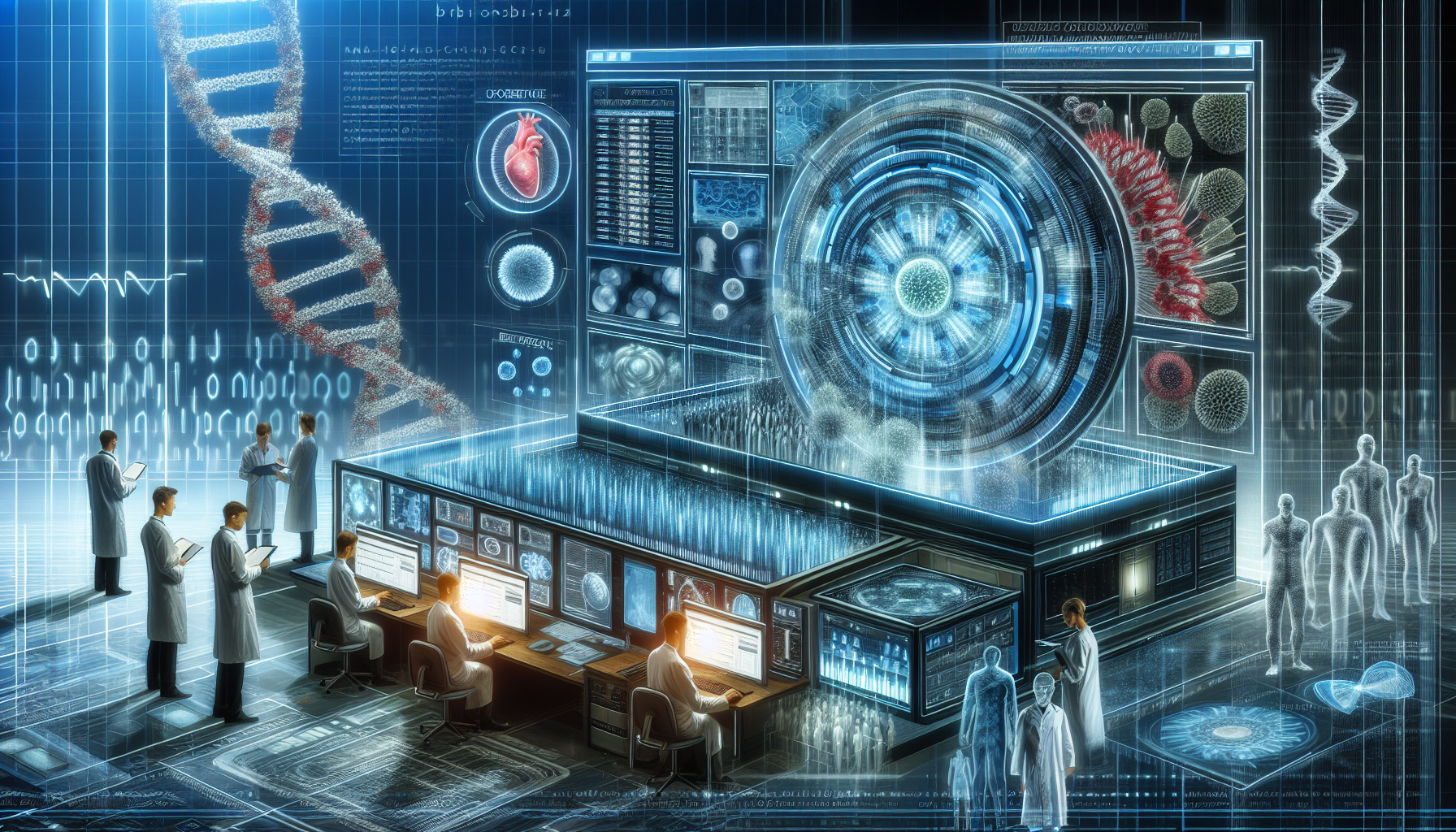 Illustration of metagenomic analysis and microbial identification technology