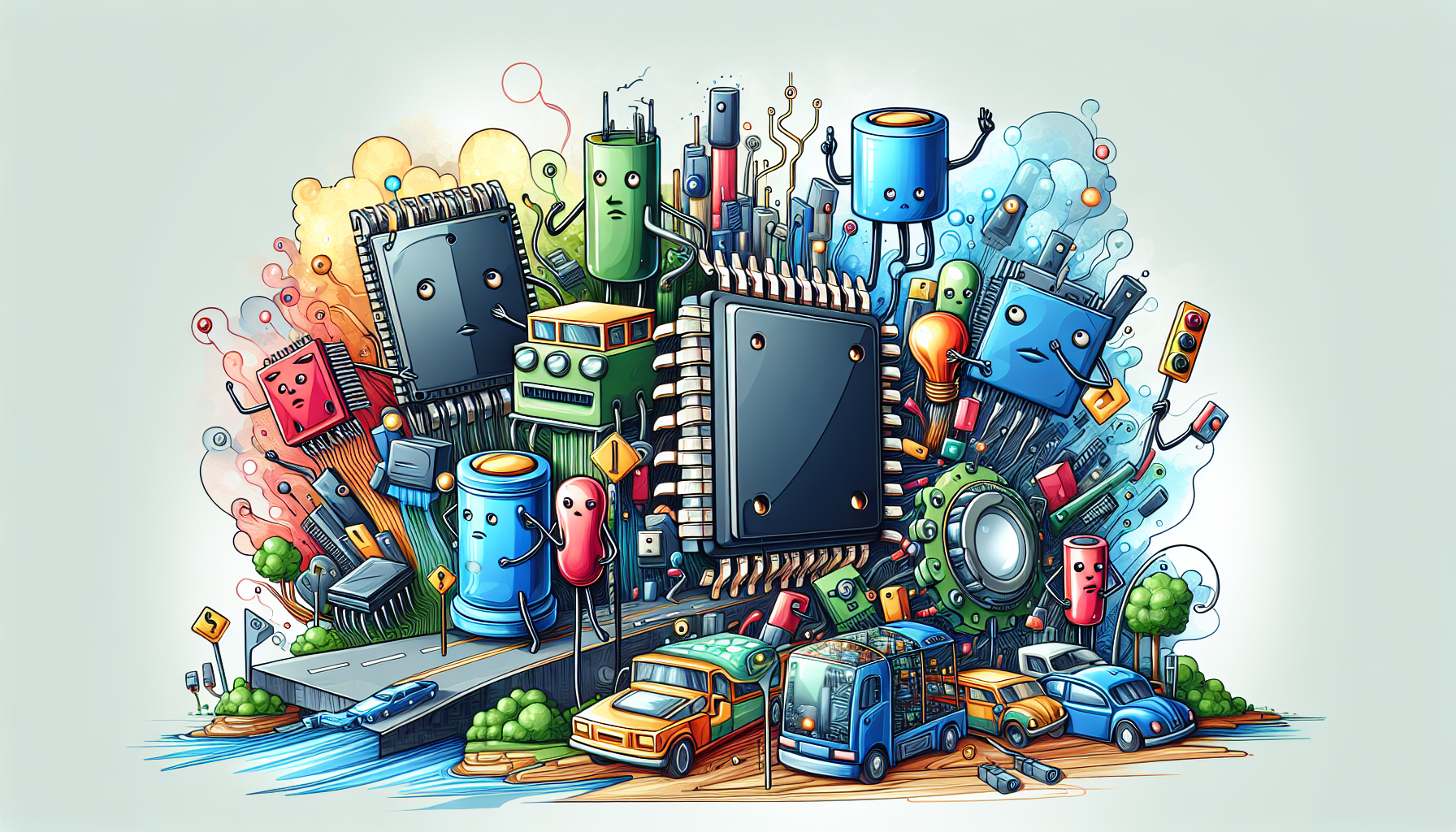 Illustration of electronic component solutions