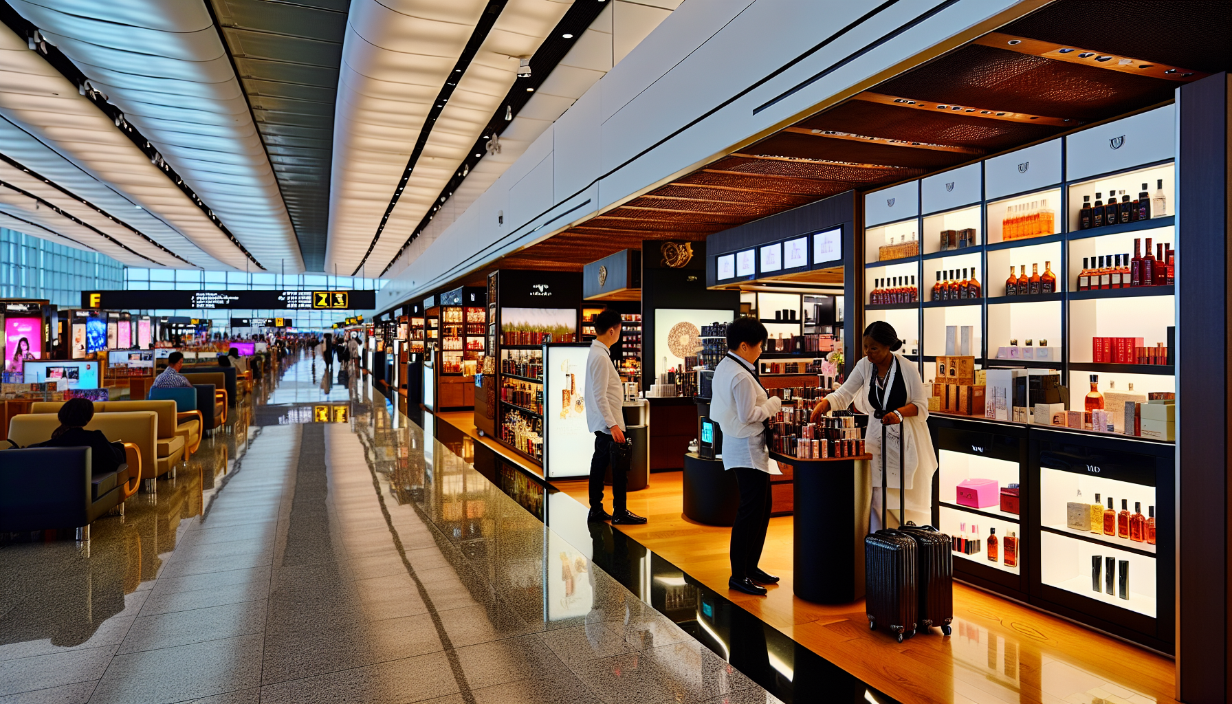 Duty-free shops in Terminal 4, JFK airport