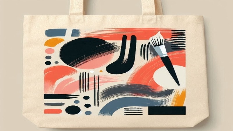 Abstract Brush Strokes tote bag