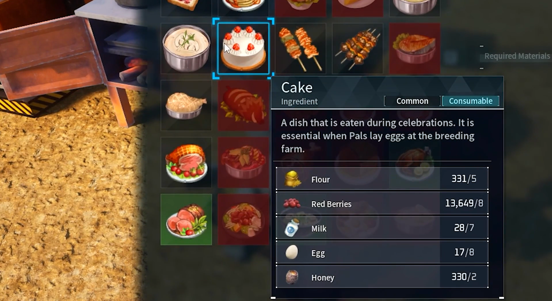 Palworld Cake Recipe
