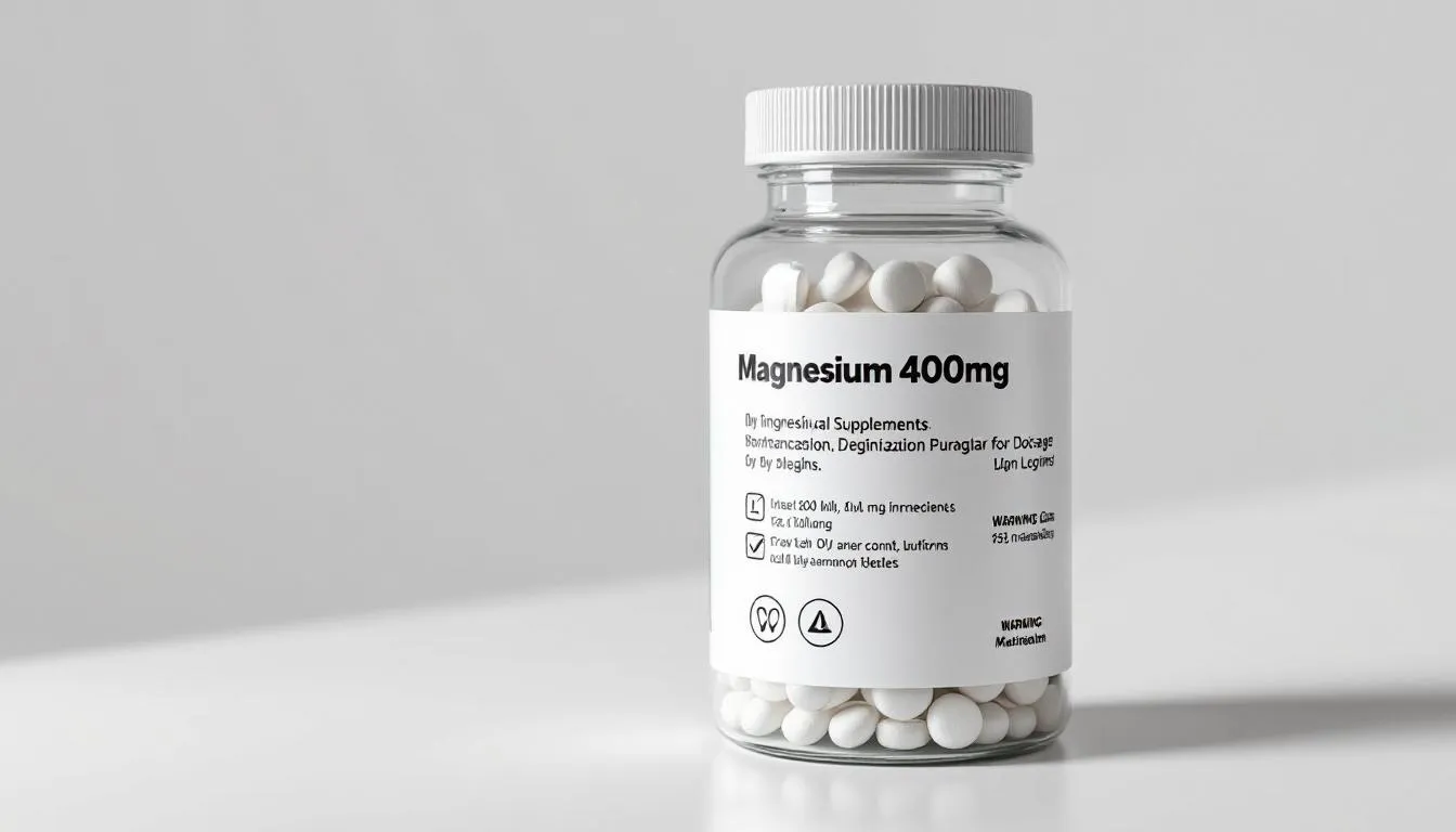 The image showcases various magnesium supplements, including capsules and powders, arranged neatly on a wooden table. These dietary supplements are essential for maintaining magnesium levels in the body, supporting immune function, bone health, and overall well-being.