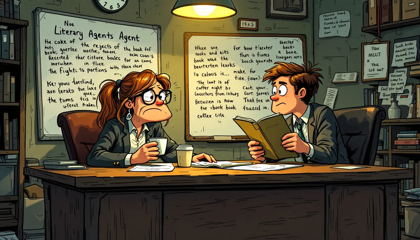 An illustration representing the process of choosing the right literary agent.
