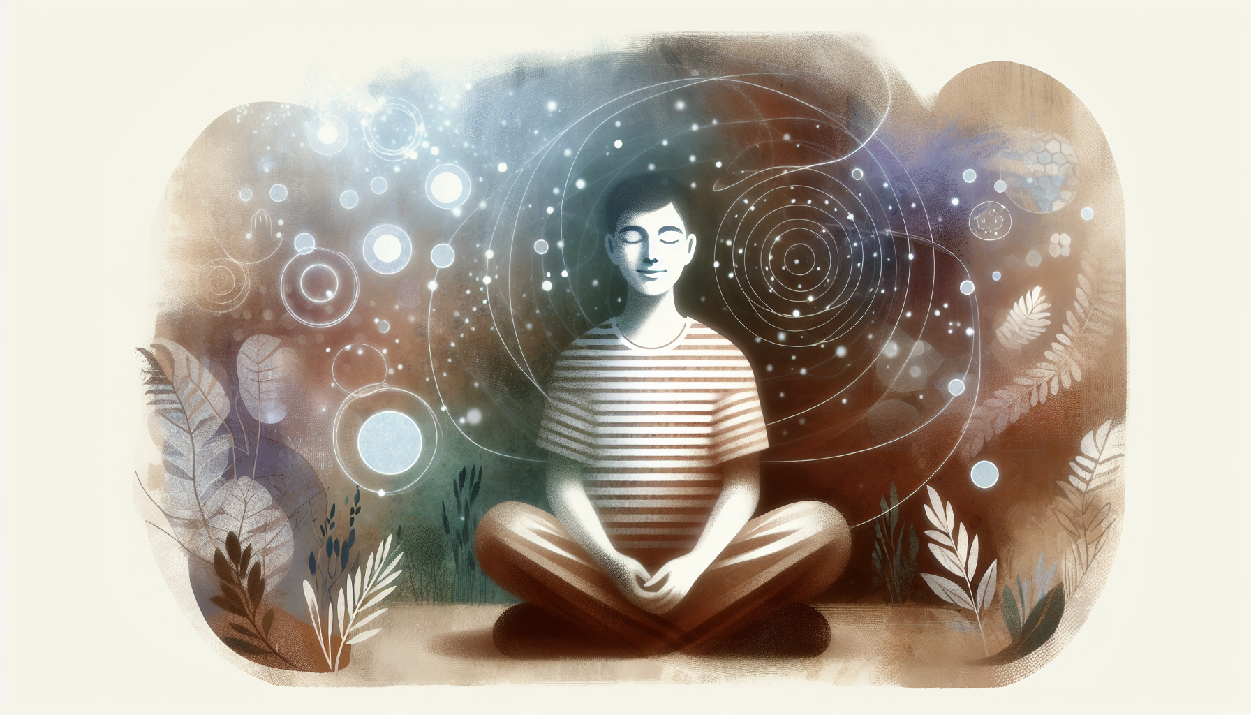 Illustration of a person feeling relaxed and stress-free, representing the potential healing benefits of microdosing for health