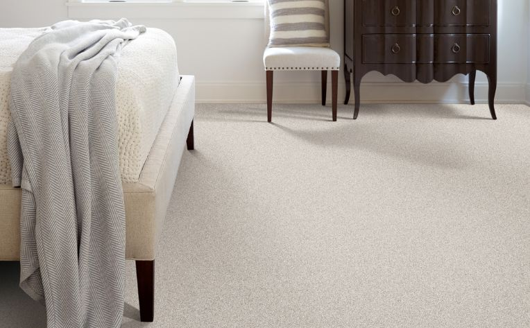 bedroom carpet with a soothing neutral hue