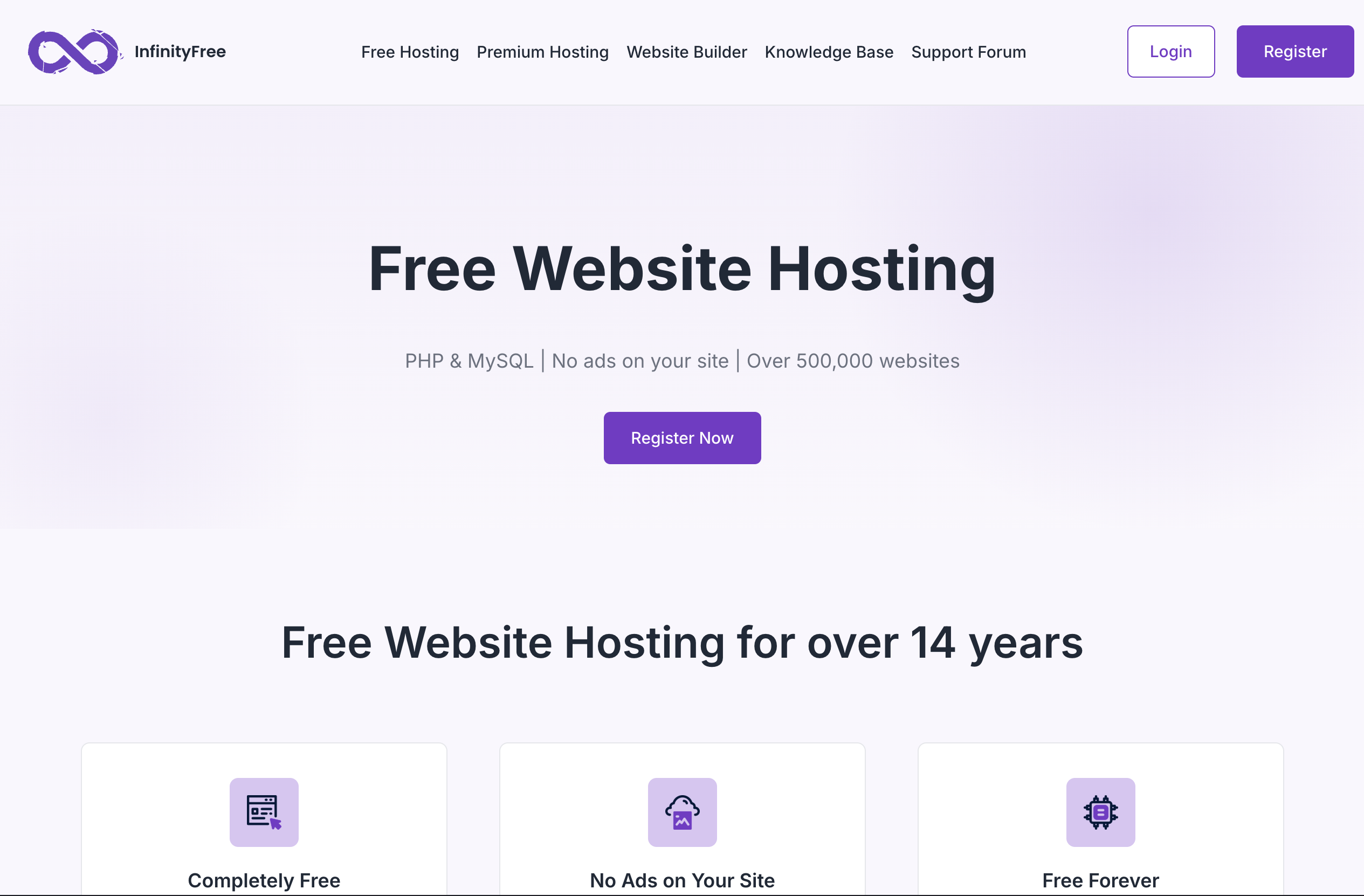InfinityFree website