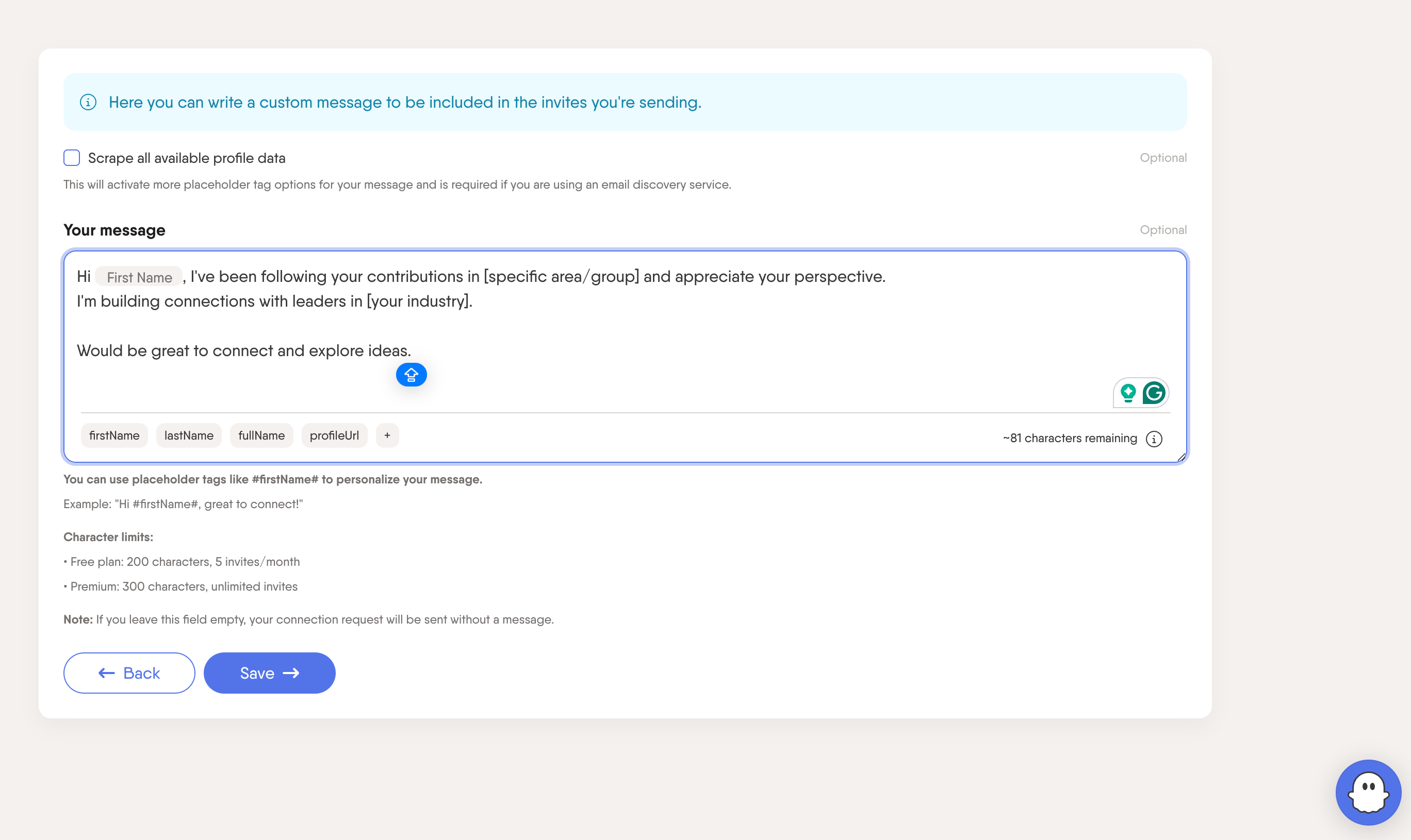 LinkedIn Auto Connect - Custom Message