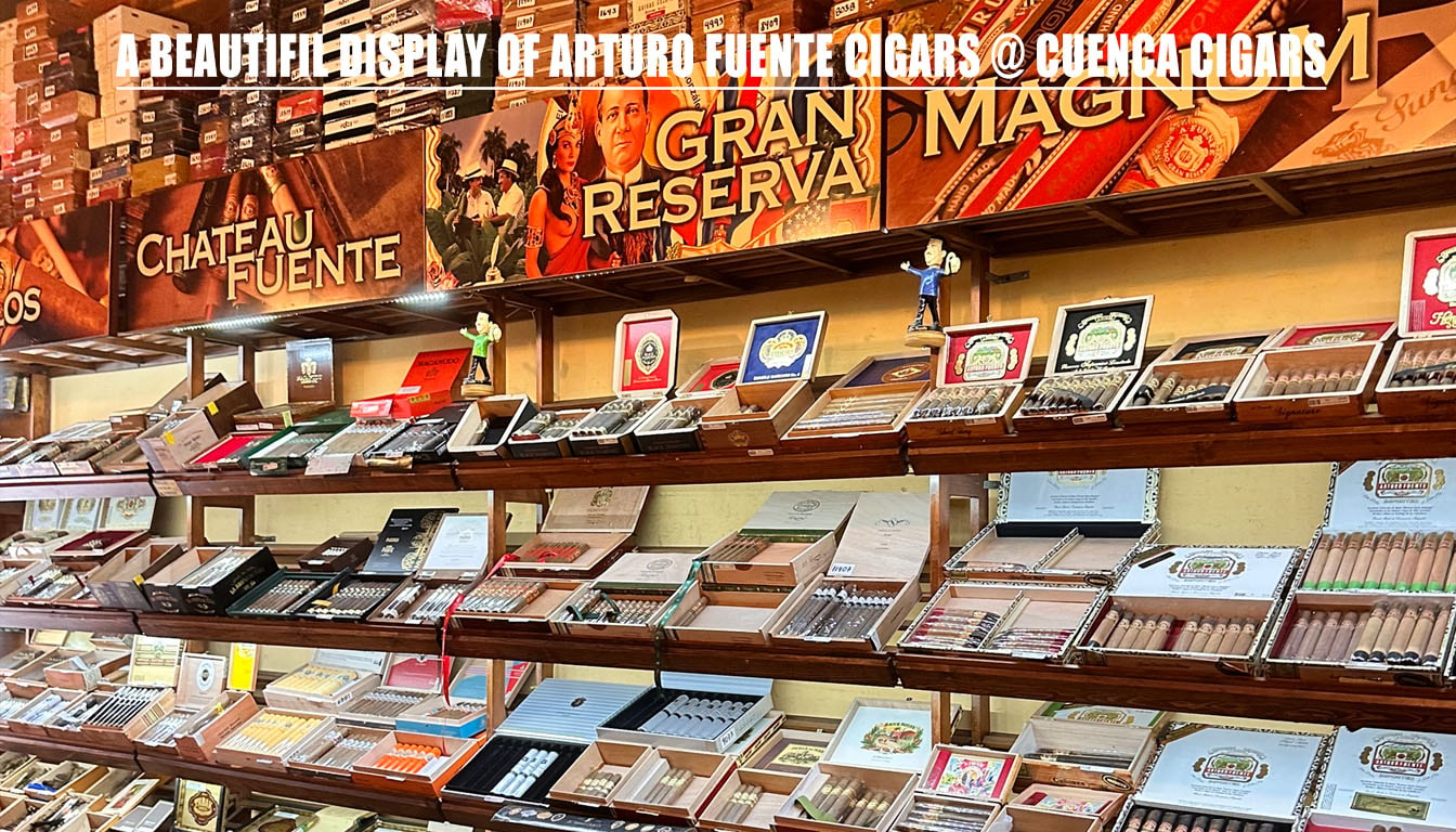 A Beautiful display of Arturo Fuente Cigars