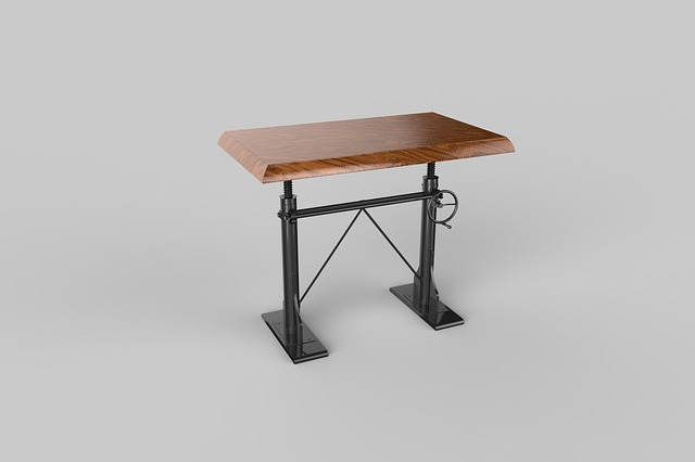 picture of an adjustable-height desk