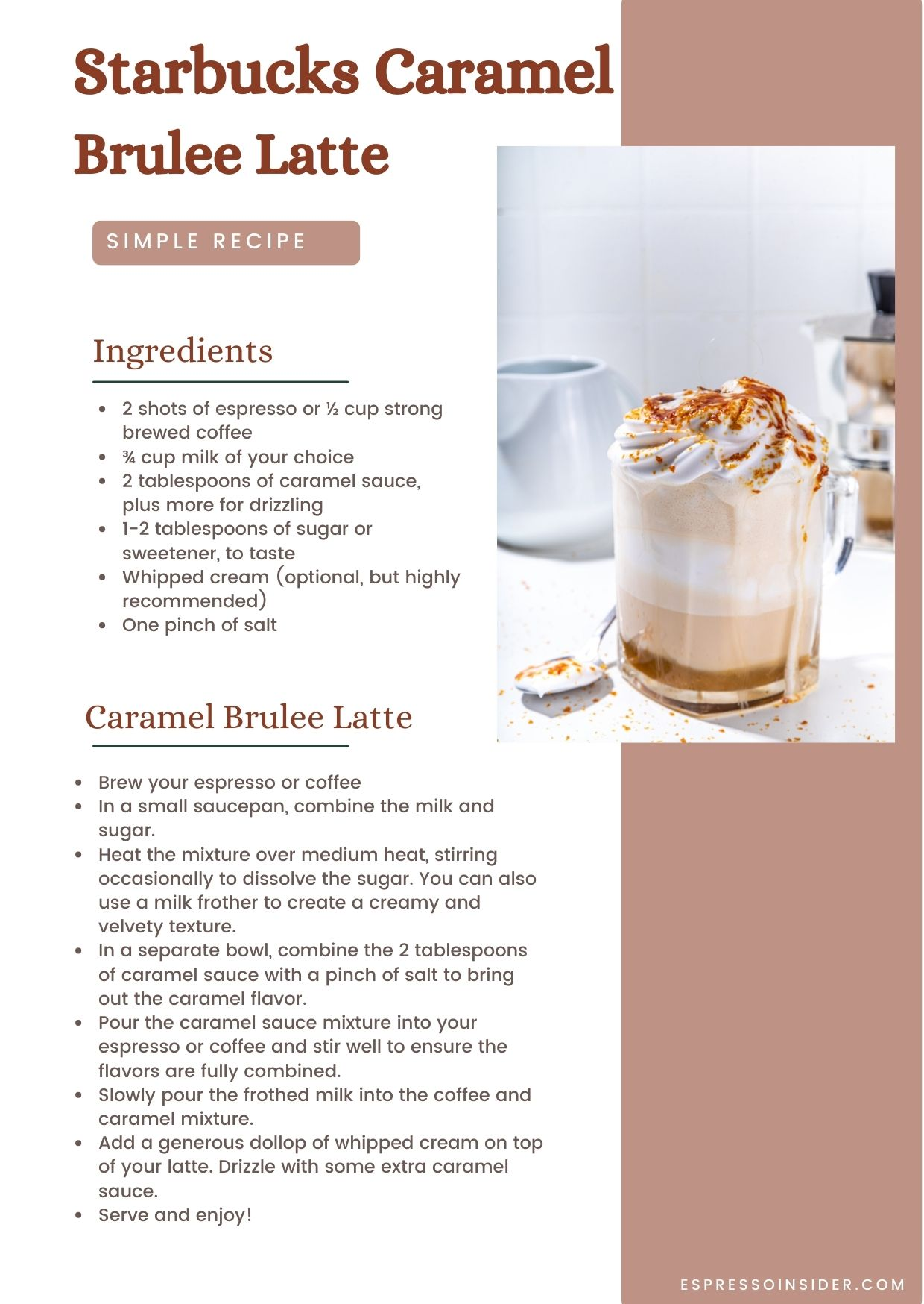 Starbucks Caramel Brulee Latte Recipe Easy And Delicious Sip Back