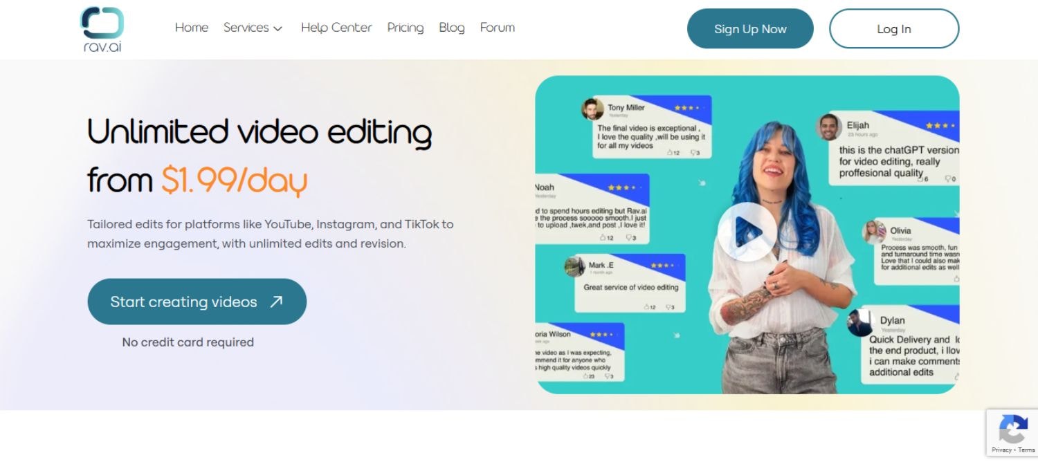 Rav.ai is a unique video editing firm that delivers AI-driven post production