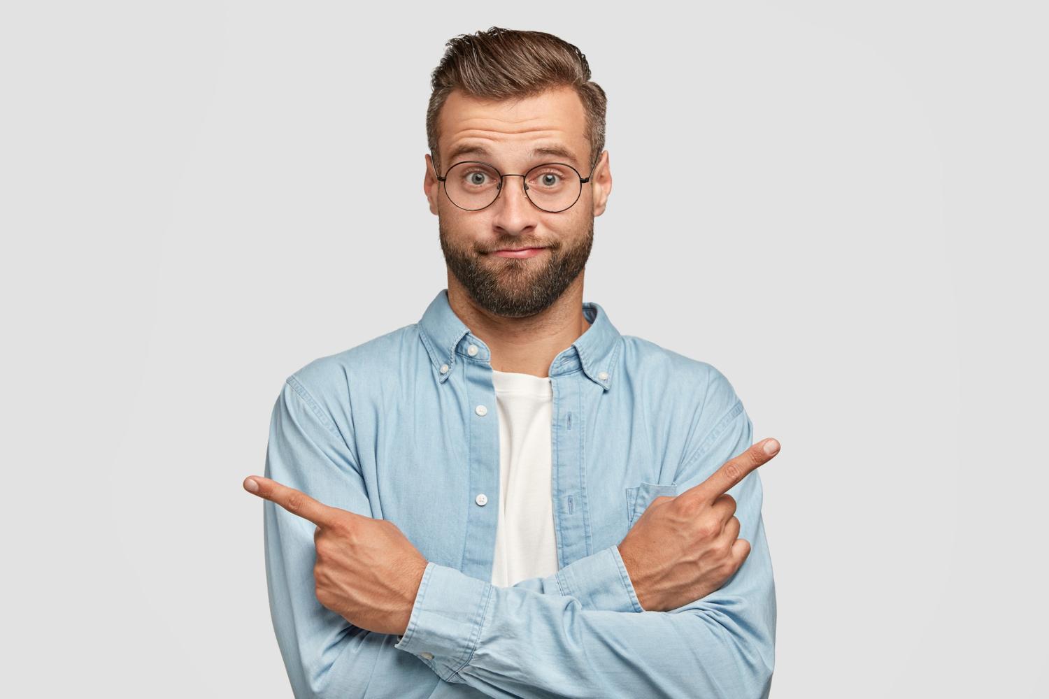 man thinking about which path to choose