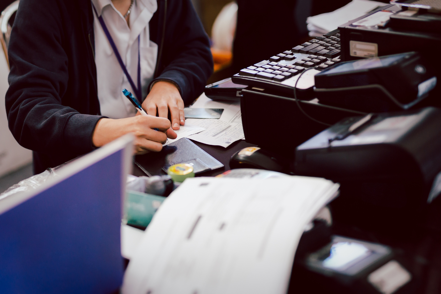 An image of a CPA with financial documents.