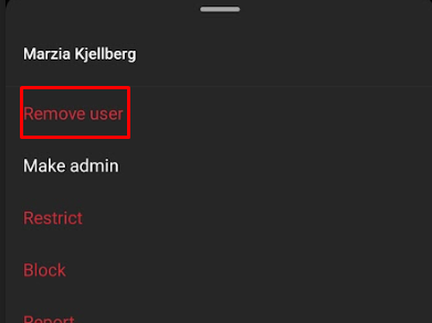 remove user