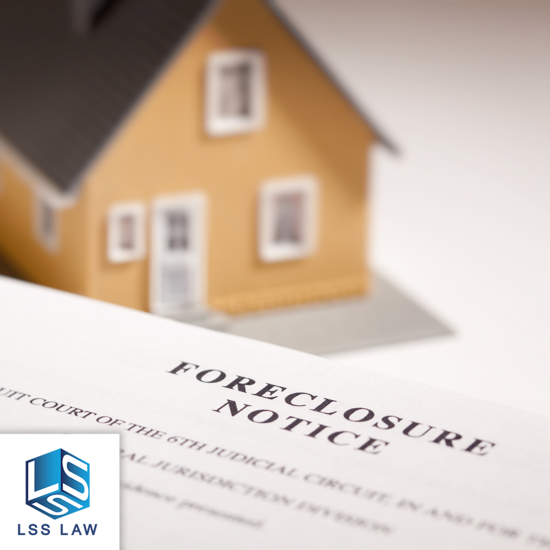 You're at risk of losing your home or foreclosure.