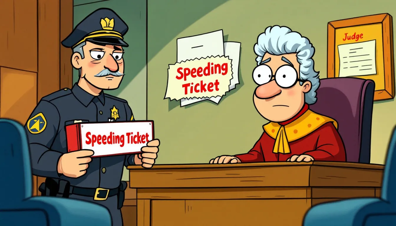 An illustration showing Virginia traffic laws with a blurred speeding ticket in the background.