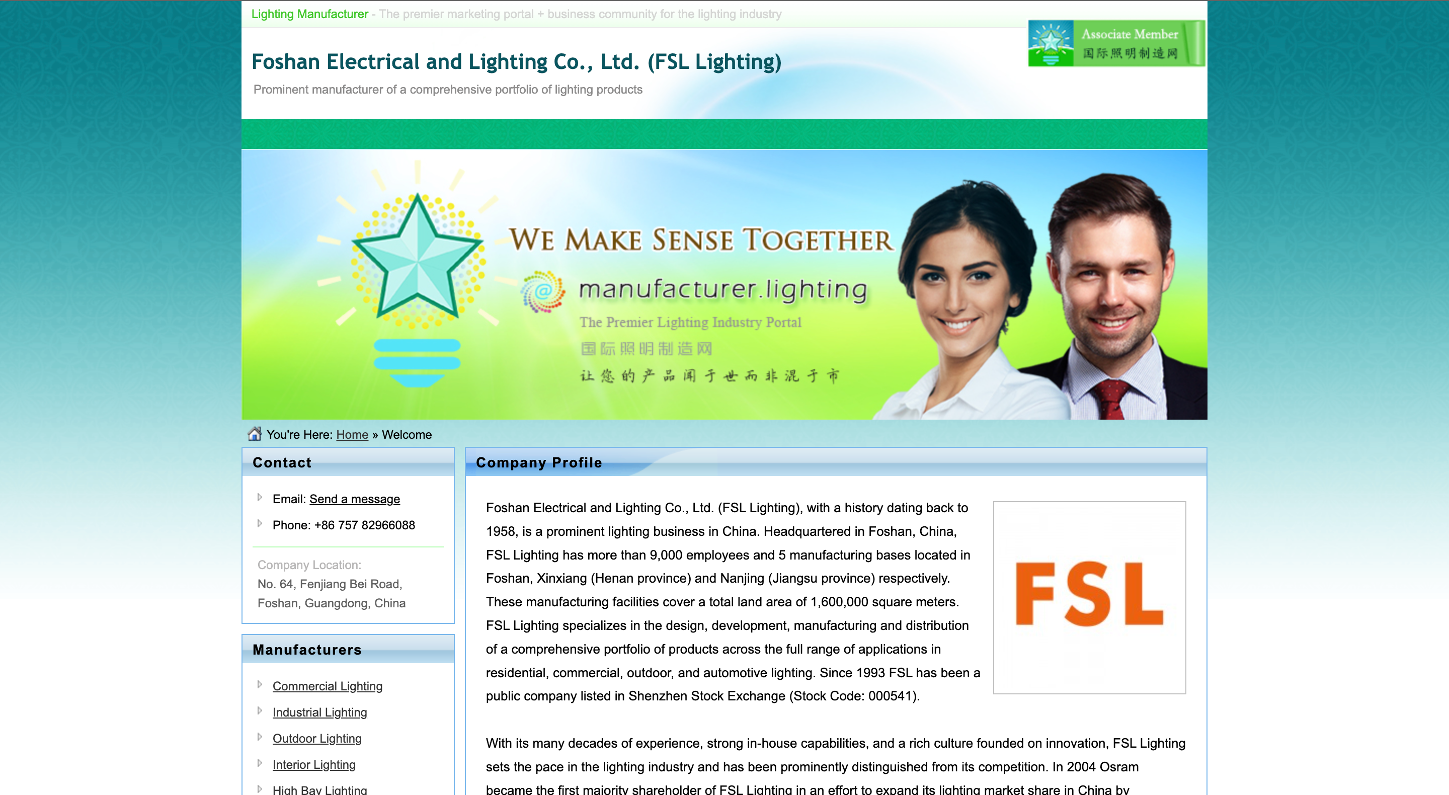 Foshan électrique et éclairage Co., Ltd.
