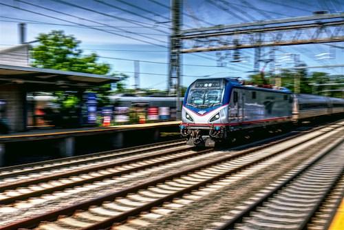 Amtrak on the way to Portland, Maine