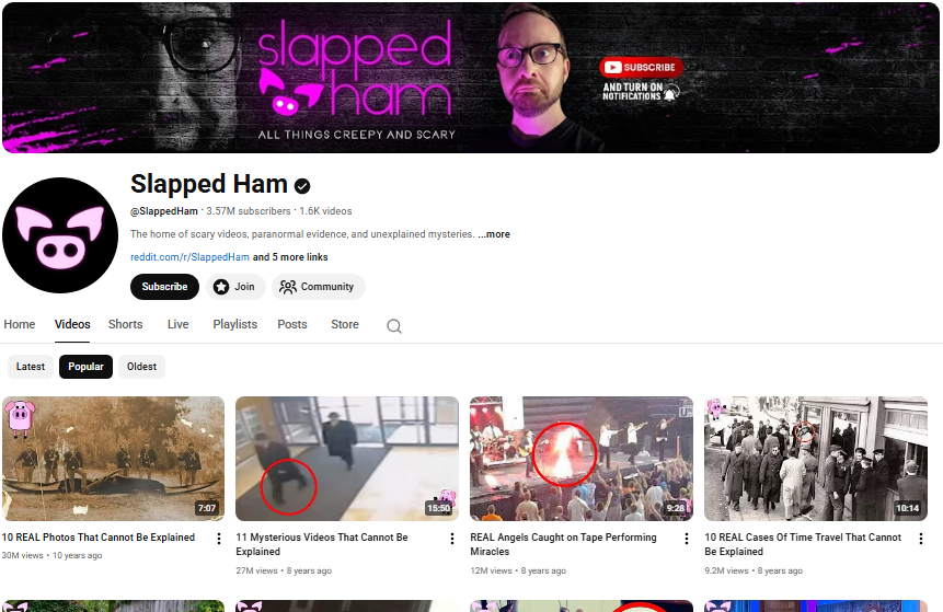 Slapped Ham YouTube channel.