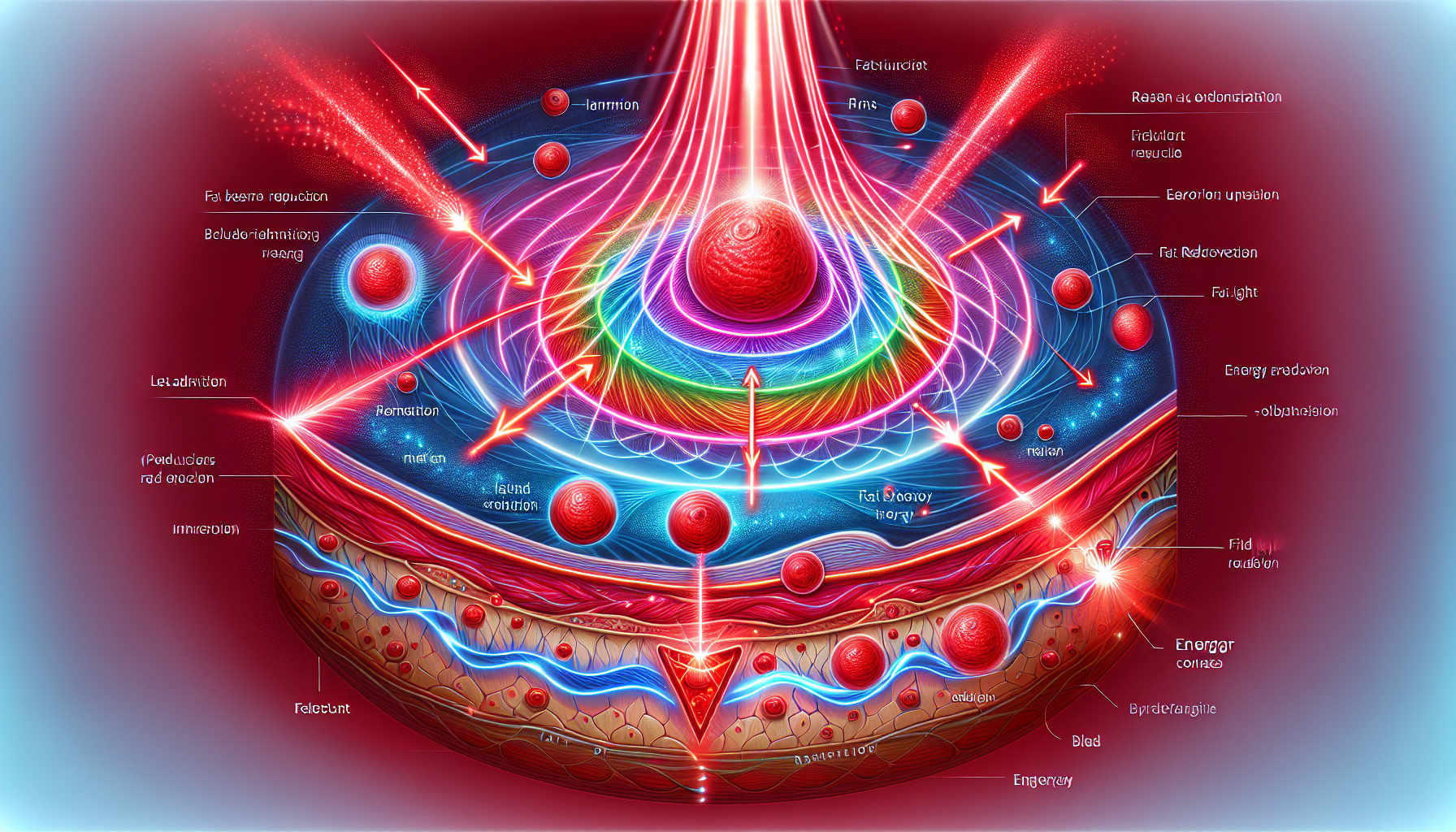 A diagram illustrating how red light therapy works for weight loss.